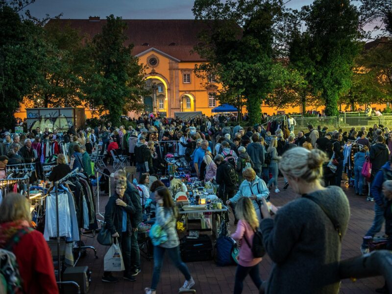 Nachtflohmarkt rund um die Katharinenkirche an 14. September 2019.